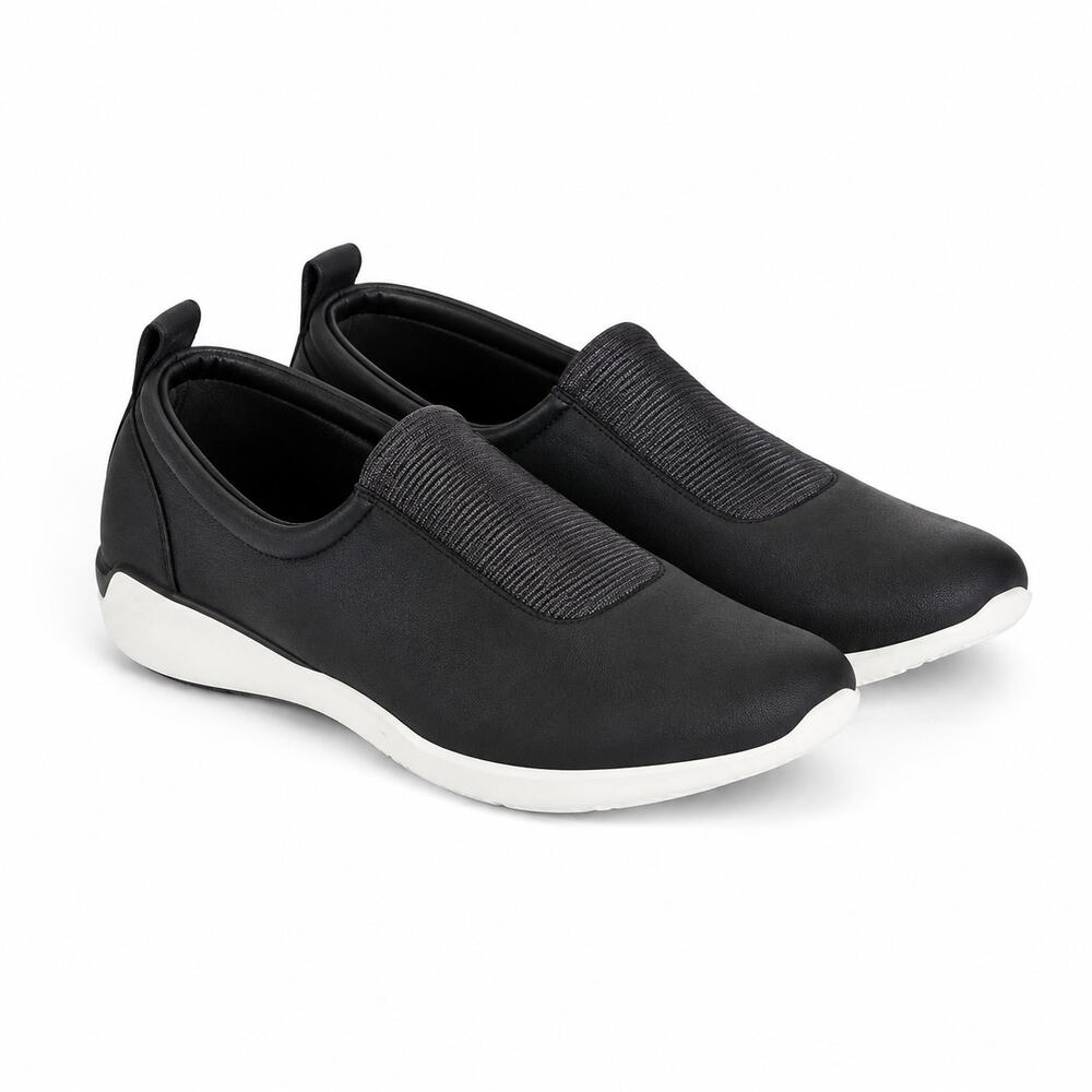 Alfani Step N Flex Walker Slip-On Shoes Women’s 6.5M Black Comfort Loafers